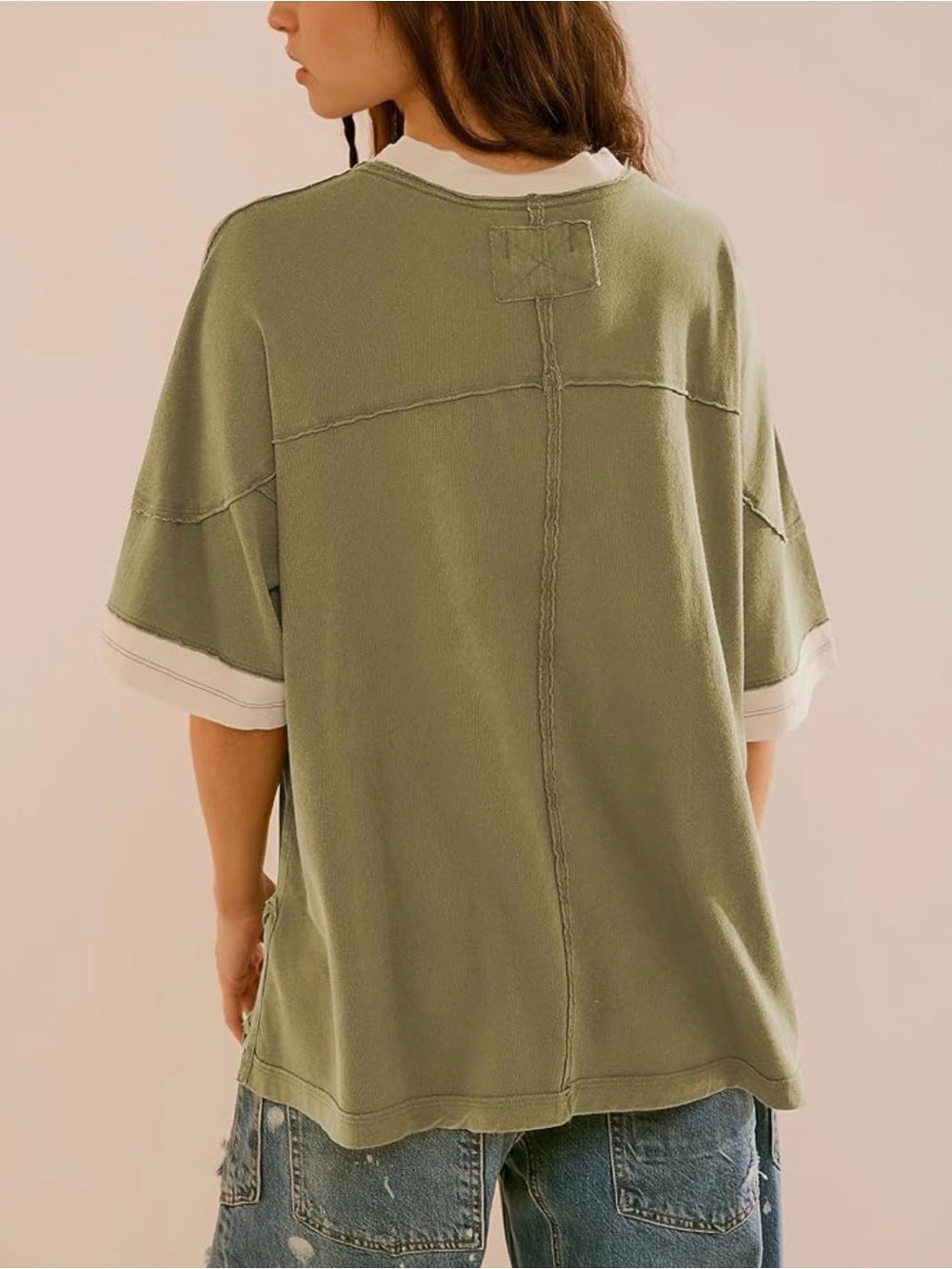 Womens 3/4 Length Sleeve Casual Loose Fit Summer Tee Shirt Basics Cotton t Shirt